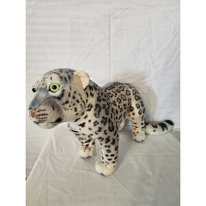 Wild Republic Large Snow Leopard Standing Plush Stuffed Animal 17" Long X 10"